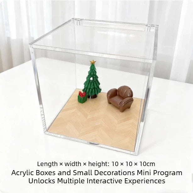 Pet holographic digital house, pet commemorative ornament, high light transmission material holographic image pet DIY