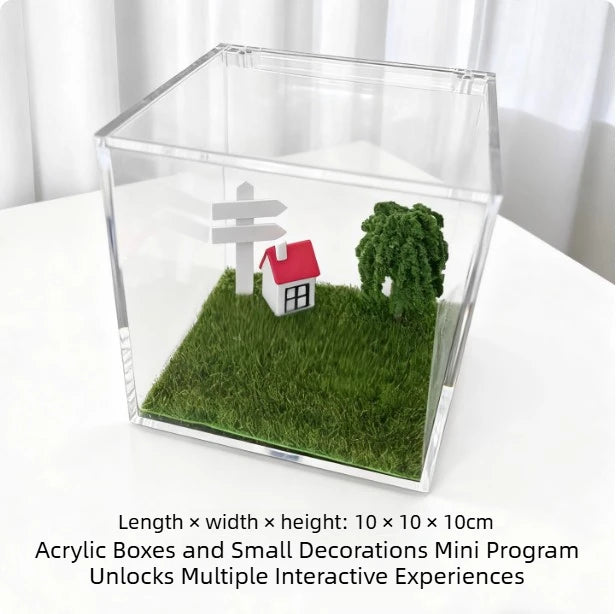 Pet holographic digital house, pet commemorative ornament, high light transmission material holographic image pet DIY
