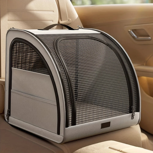 Pet Car Bed for Dogs Cats - Travel Vehicle Accessory, Portable Pet Seat for Car Ride